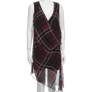Haute Hippie Asymmetrical Plaid Dress